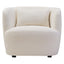 Hamilton Interiors Living Bruge Textured Cream Curved Chair House of Isabella UK