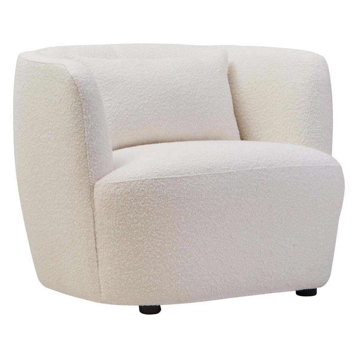 Hamilton Interiors Living Bruge Textured Cream Curved Chair House of Isabella UK