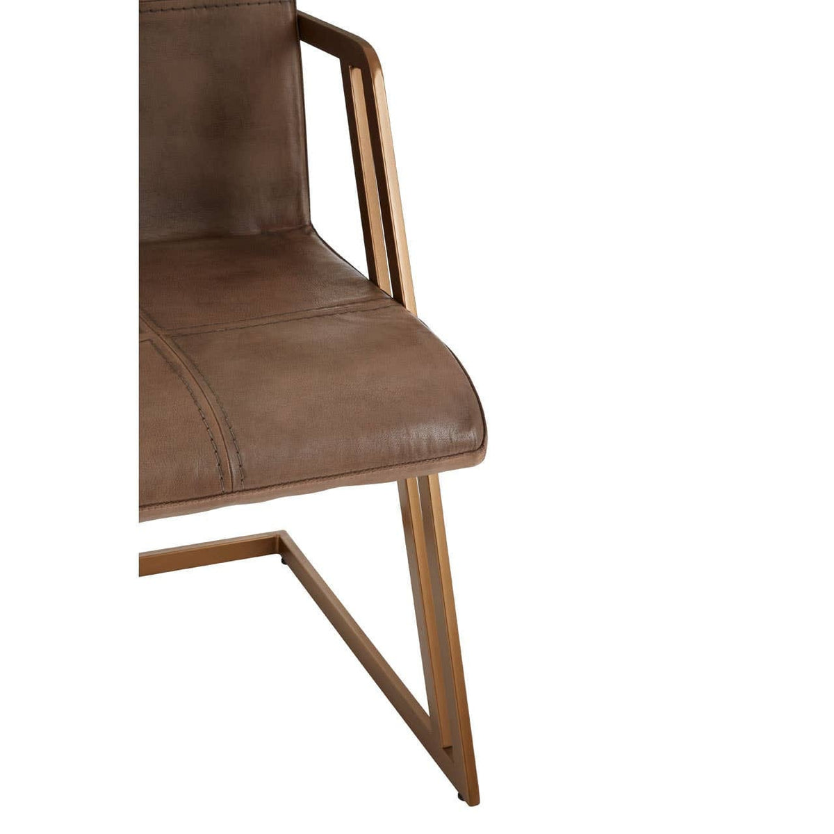 Hamilton Interiors Living Buffalo Grey Leather Cantilever Dining Chair House of Isabella UK