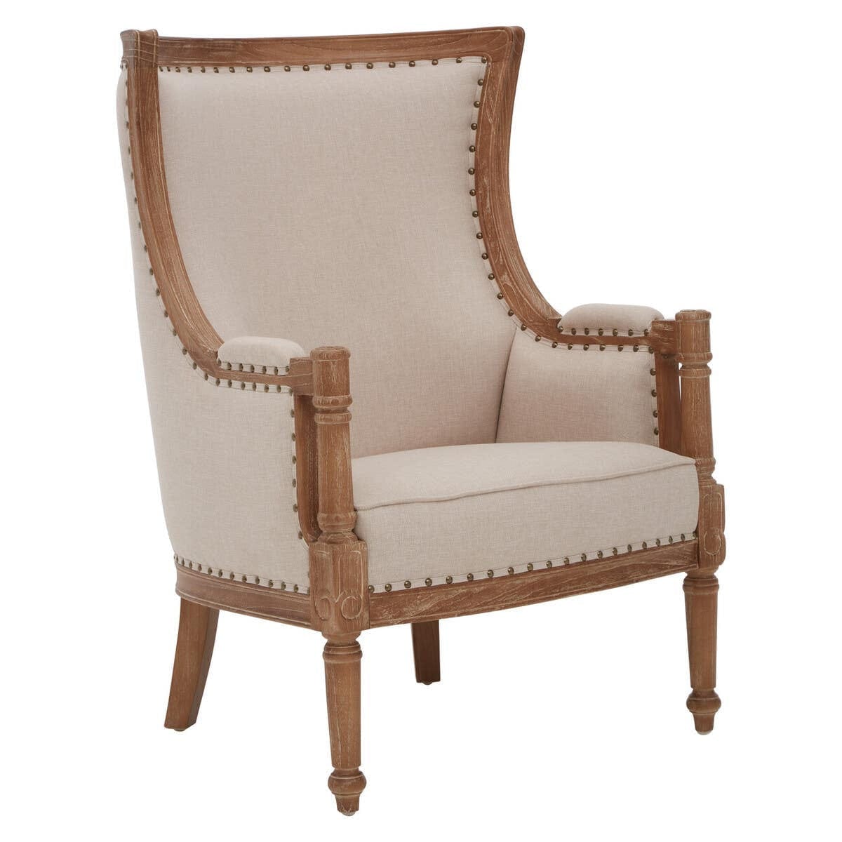 Hamilton Interiors Living Cabra Cream Fabric Armchair House of Isabella UK