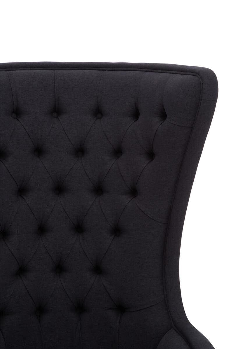 Hamilton Interiors Living Cala Black Tufted Highback Chair House of Isabella UK