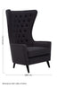 Hamilton Interiors Living Cala Black Tufted Highback Chair House of Isabella UK