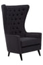 Hamilton Interiors Living Cala Black Tufted Highback Chair House of Isabella UK