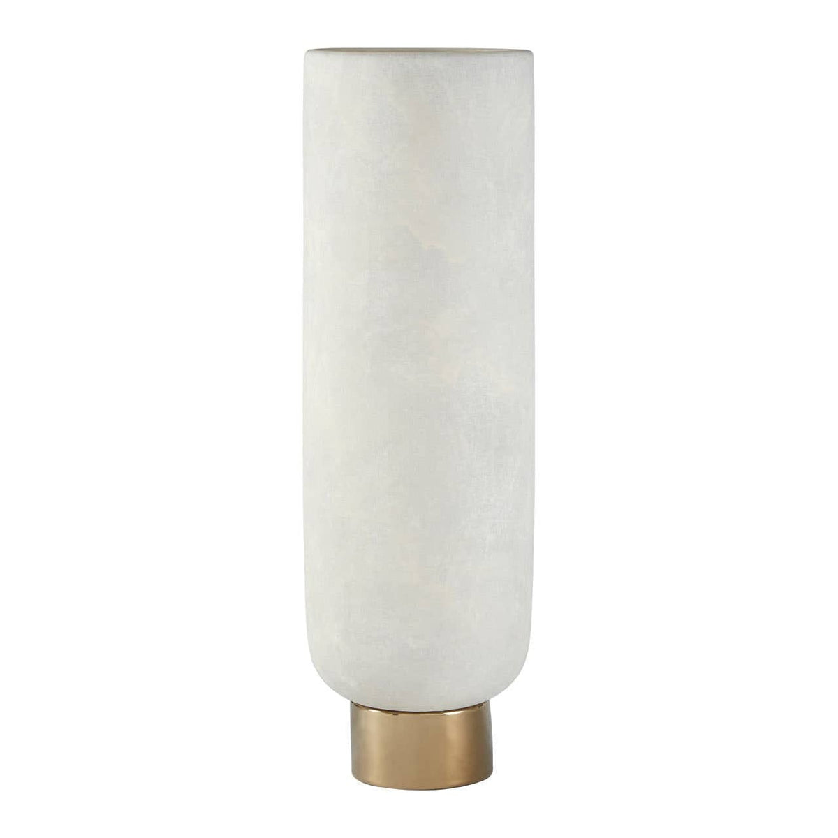 Hamilton Interiors Living Callie White and Gold Large Pedestal Vase House of Isabella UK