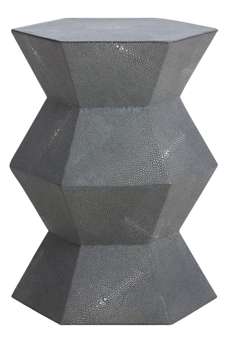 Hamilton Interiors Living Cardona Blue Shagreen Effect Side Table House of Isabella UK