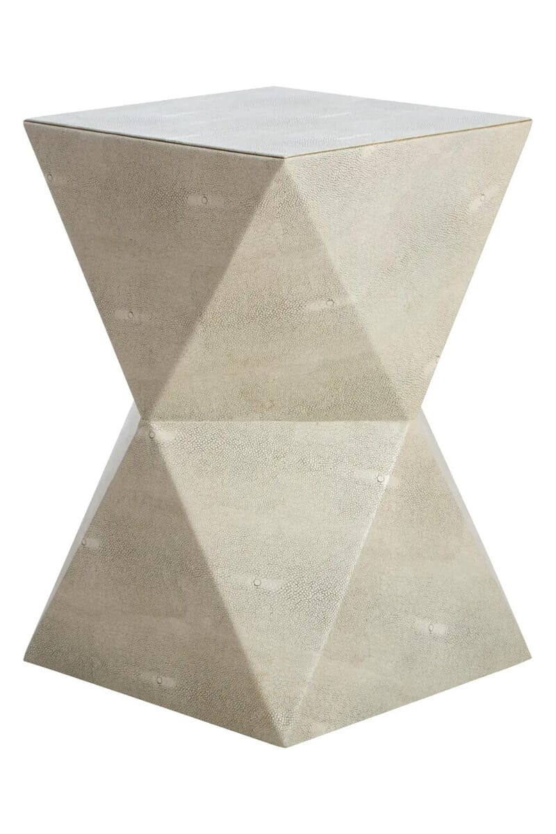 Hamilton Interiors Living Cardona Grey Shagreen Effect Side Table House of Isabella UK