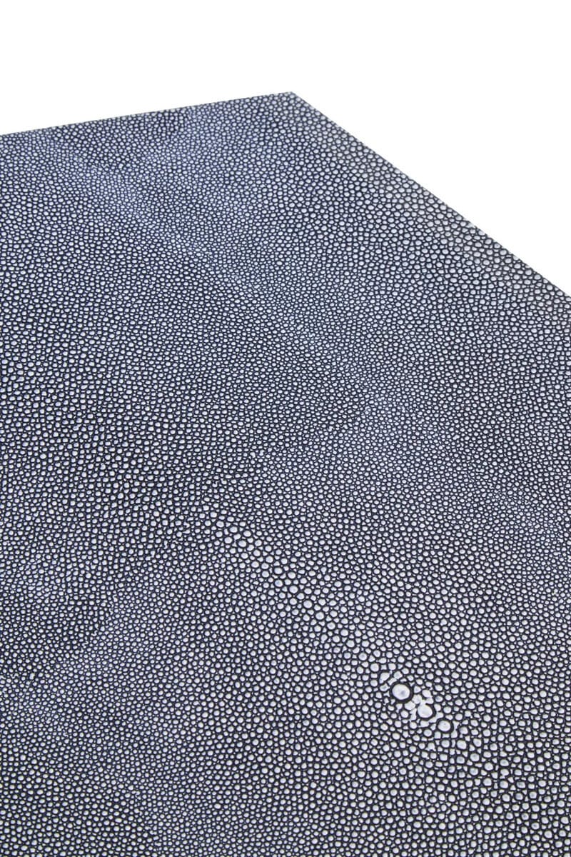 Hamilton Interiors Living Cardona Nest of Three Hexagonal Blue Shagreen Effect Tables House of Isabella UK