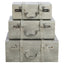 Hamilton Interiors Living Cardona Set Of Three Grey Shagreen Effect Storage Trunks House of Isabella UK
