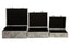 Hamilton Interiors Living Cardona Set Of Three Grey Shagreen Effect Storage Trunks House of Isabella UK