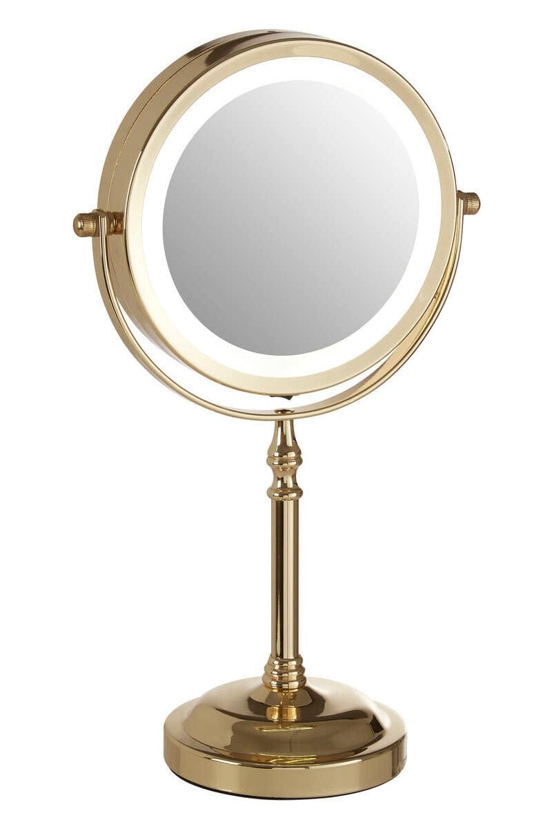 Hamilton Interiors Living Cassini Gold Finish LED Large Table Mirror House of Isabella UK