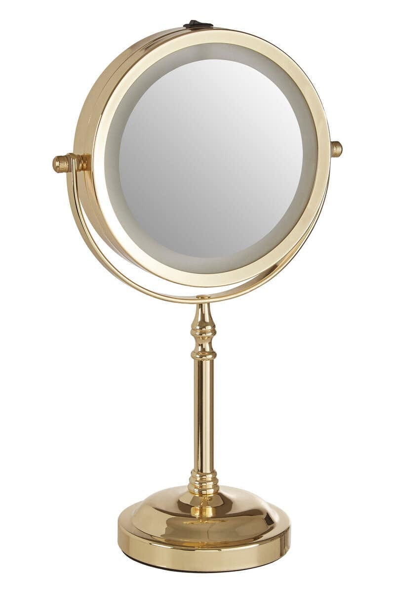 Hamilton Interiors Living Cassini Gold Finish LED Large Table Mirror House of Isabella UK