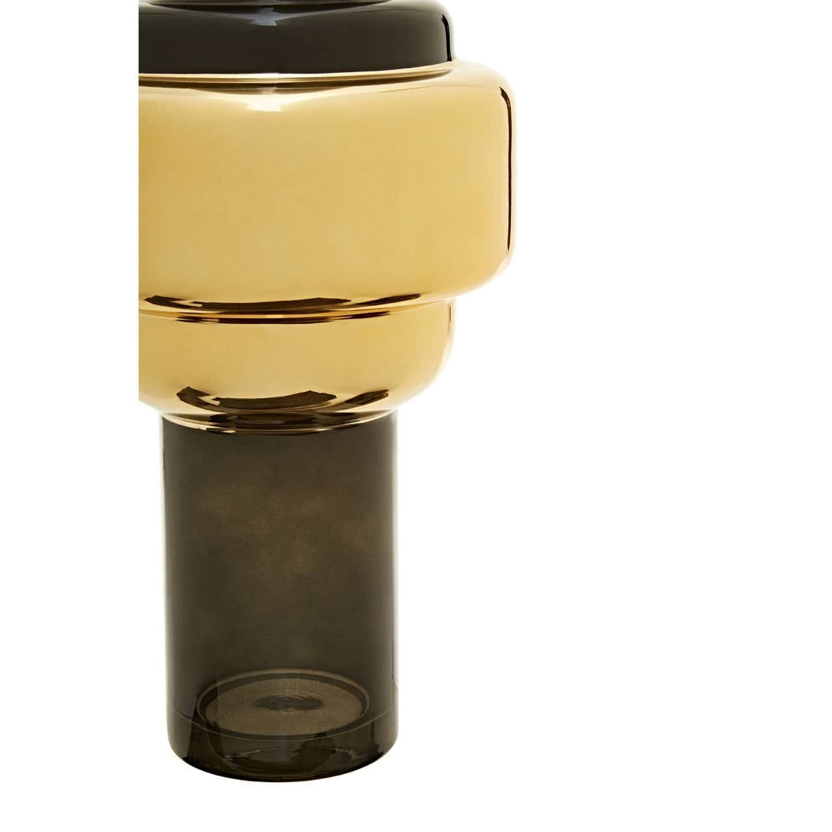 Hamilton Interiors Living Cayden Large Smoked Black And Gold Vase House of Isabella UK