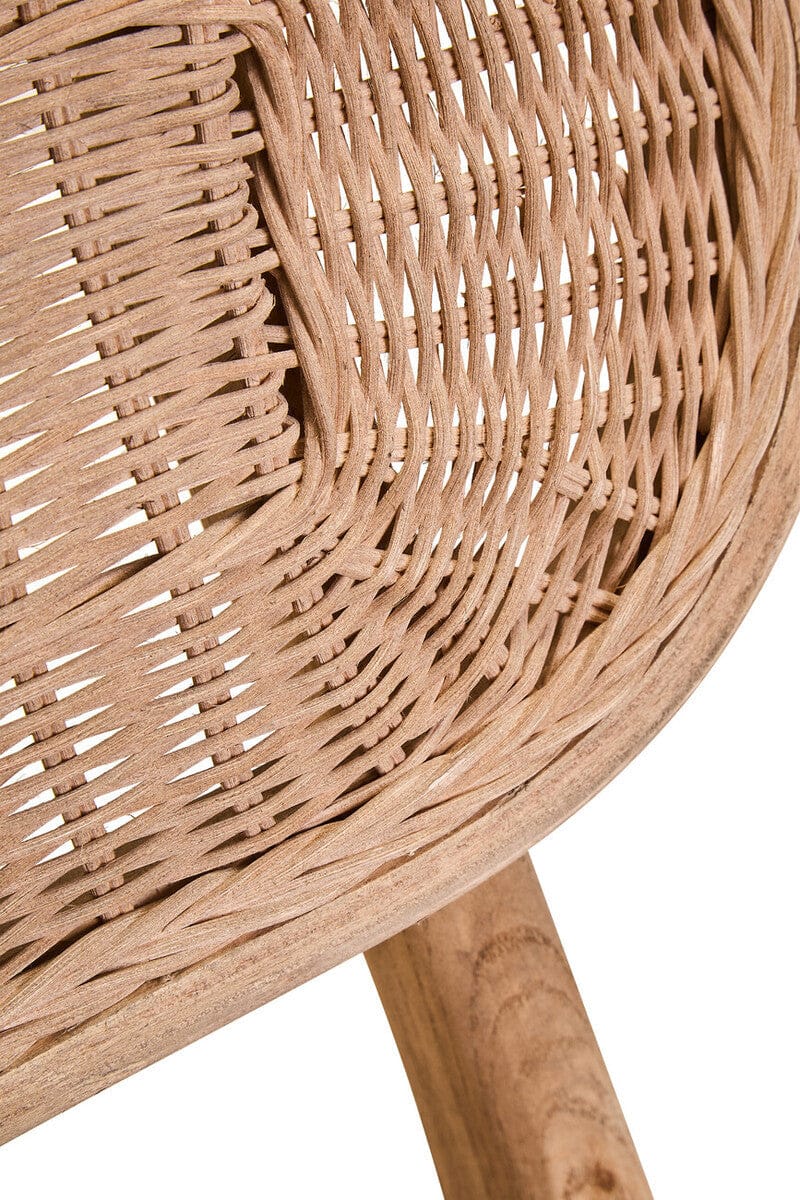 Hamilton Interiors Living Cebu Beige Fabric and Grey Wash Elm Wood Dining Chair House of Isabella UK