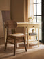 Hamilton Interiors Living Cebu Beige Fabric and Grey Wash Elm Wood Dining Chair House of Isabella UK