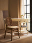 Hamilton Interiors Living Cebu Beige Fabric and White Wash Elm Wood Dining Chair House of Isabella UK
