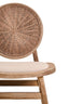 Hamilton Interiors Living Cebu Beige Fabric and White Wash Elm Wood Dining Chair House of Isabella UK