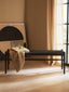 Hamilton Interiors Living Cebu Black Rope and Elm Wood Bench House of Isabella UK