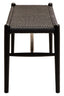 Hamilton Interiors Living Cebu Black Rope and Elm Wood Bench House of Isabella UK