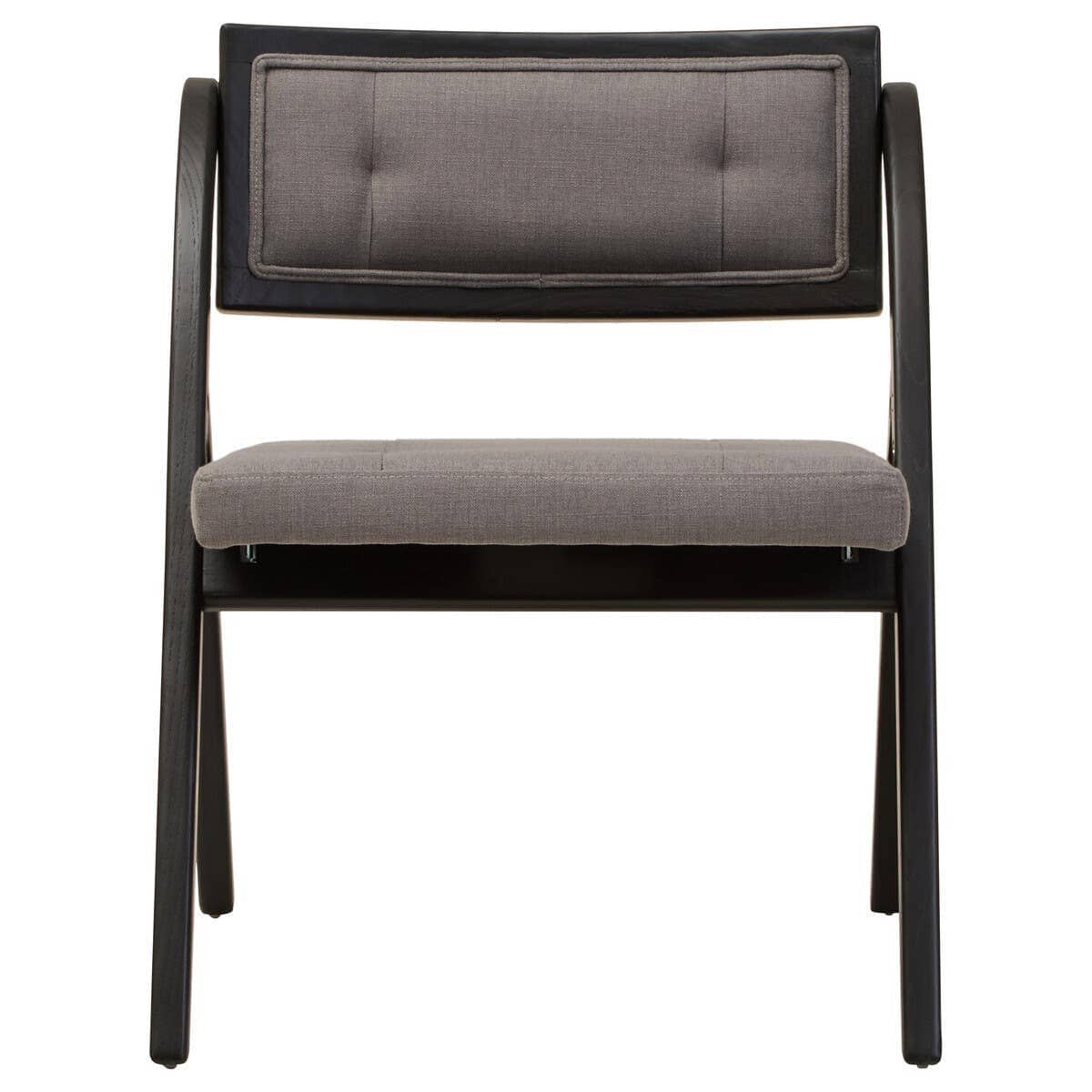Hamilton Interiors Living Cebu Grey and Black Elm Wood Folding Chair House of Isabella UK