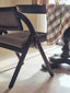 Hamilton Interiors Living Cebu Grey and Black Elm Wood Folding Chair House of Isabella UK