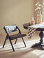 Hamilton Interiors Living Cebu Grey and Black Elm Wood Folding Chair House of Isabella UK