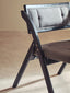 Hamilton Interiors Living Cebu Grey and Black Elm Wood Folding Chair House of Isabella UK