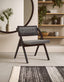 Hamilton Interiors Living Cebu Grey and Black Elm Wood Folding Chair House of Isabella UK