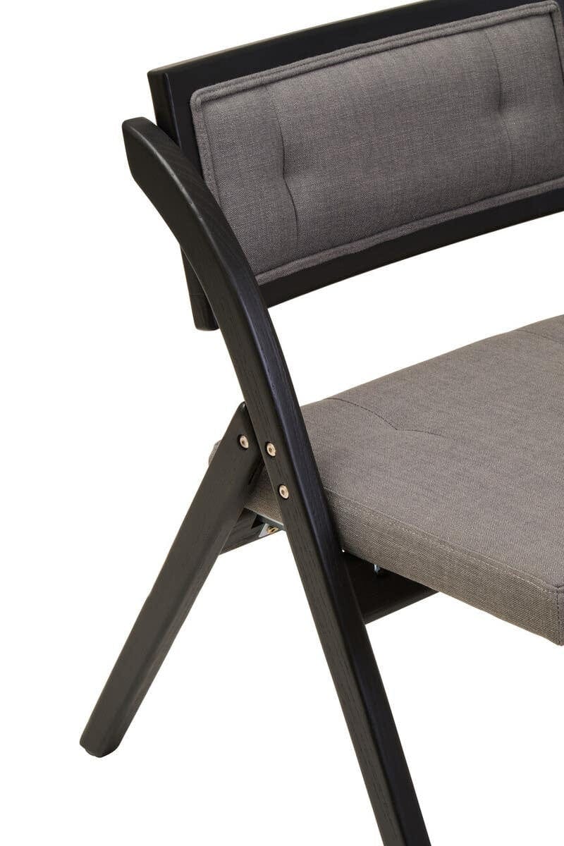 Hamilton Interiors Living Cebu Grey and Black Elm Wood Folding Chair House of Isabella UK