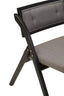 Hamilton Interiors Living Cebu Grey and Black Elm Wood Folding Chair House of Isabella UK