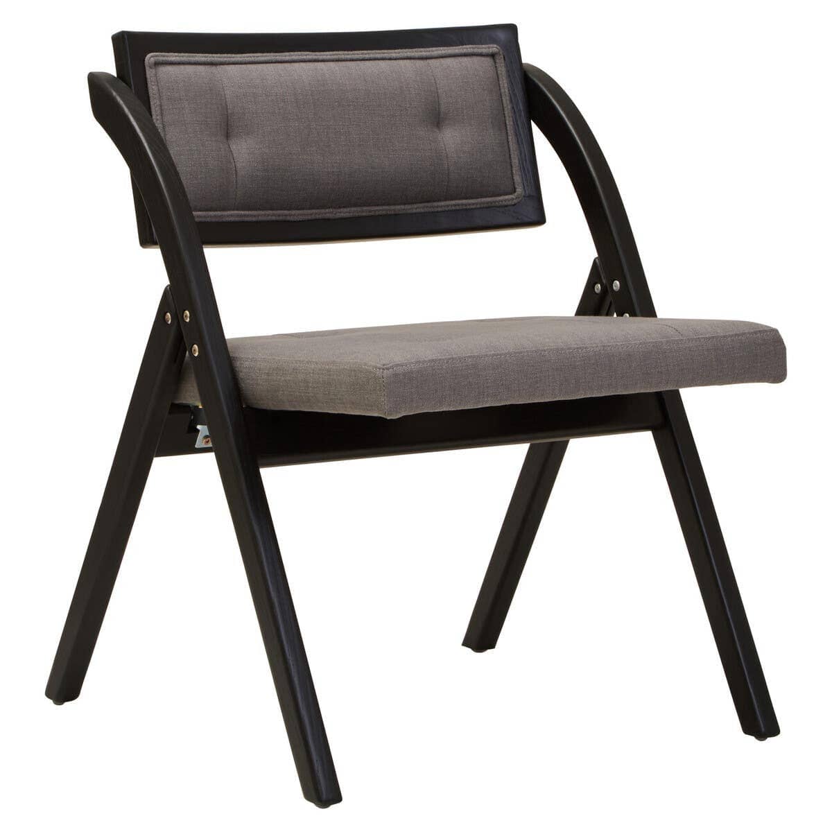 Hamilton Interiors Living Cebu Grey and Black Elm Wood Folding Chair House of Isabella UK
