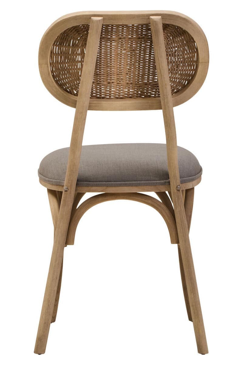 Hamilton Interiors Living Cebu Grey Wash Elm Wood Dining Chair House of Isabella UK
