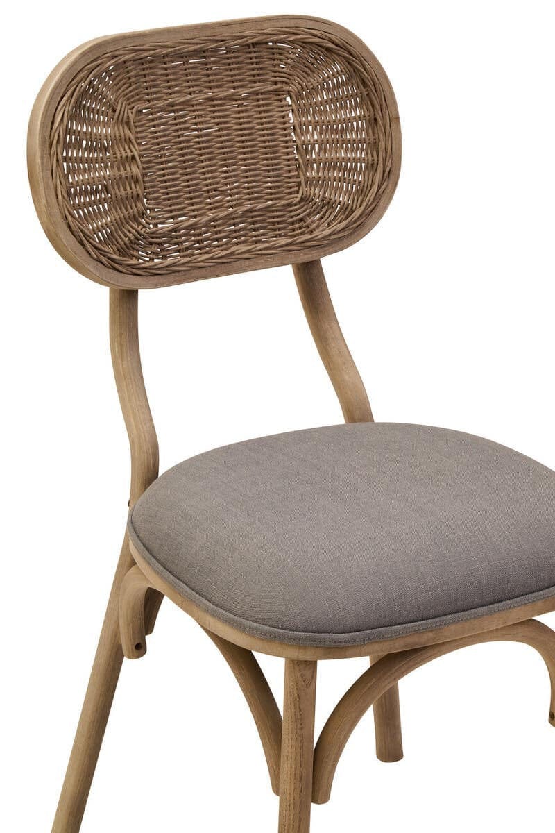 Hamilton Interiors Living Cebu Grey Wash Elm Wood Dining Chair House of Isabella UK