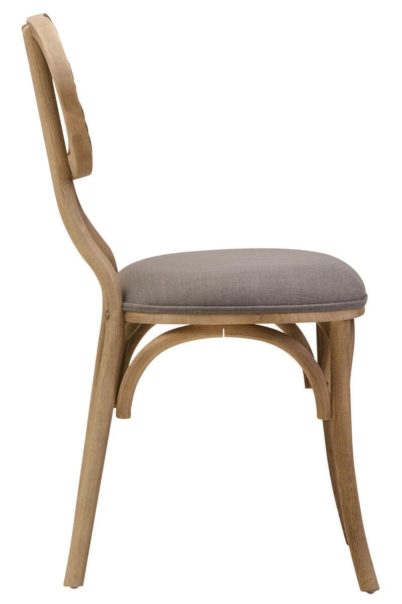 Hamilton Interiors Living Cebu Grey Wash Elm Wood Dining Chair House of Isabella UK