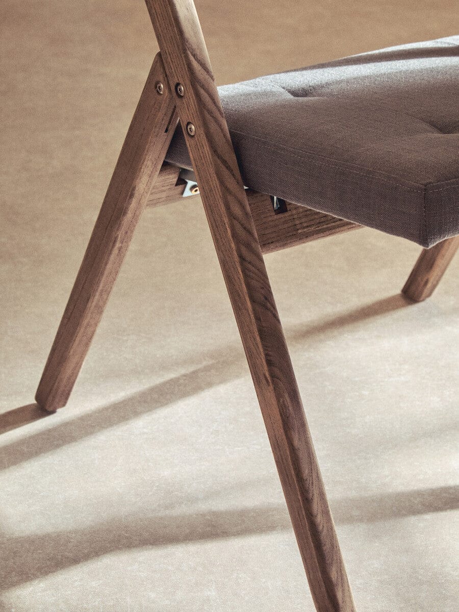 Hamilton Interiors Living Cebu Grey Wash Elm Wood Folding Chair House of Isabella UK