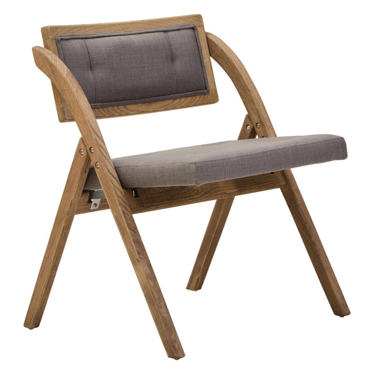Hamilton Interiors Living Cebu Grey Wash Elm Wood Folding Chair House of Isabella UK