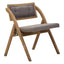Hamilton Interiors Living Cebu Grey Wash Elm Wood Folding Chair House of Isabella UK