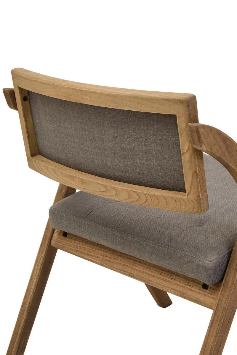 Hamilton Interiors Living Cebu Grey Wash Elm Wood Folding Chair House of Isabella UK