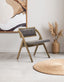 Hamilton Interiors Living Cebu Grey Wash Elm Wood Folding Chair House of Isabella UK