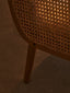 Hamilton Interiors Living Cebu Ivory Fabric and Cane 2 Seat Sofa with Elm Wood Legs House of Isabella UK
