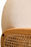 Hamilton Interiors Living Cebu Ivory Fabric and Cane 2 Seat Sofa with Elm Wood Legs House of Isabella UK