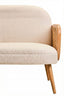 Hamilton Interiors Living Cebu Ivory Fabric and Cane 2 Seat Sofa with Elm Wood Legs House of Isabella UK