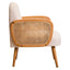 Hamilton Interiors Living Cebu Ivory Fabric and Cane Chair with Elm Wood Legs House of Isabella UK