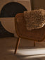 Hamilton Interiors Living Cebu Ivory Fabric and Cane Chair with Elm Wood Legs House of Isabella UK