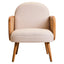 Hamilton Interiors Living Cebu Ivory Fabric and Cane Chair with Elm Wood Legs House of Isabella UK