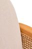 Hamilton Interiors Living Cebu Ivory Fabric and Cane Chair with Elm Wood Legs House of Isabella UK