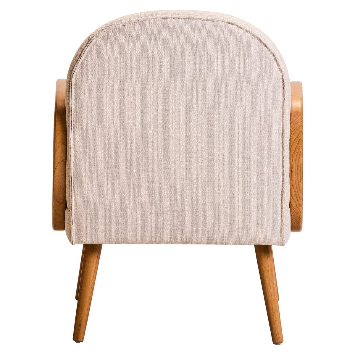 Hamilton Interiors Living Cebu Ivory Fabric and Cane Chair with Elm Wood Legs House of Isabella UK