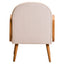 Hamilton Interiors Living Cebu Ivory Fabric and Cane Chair with Elm Wood Legs House of Isabella UK