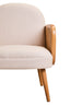 Hamilton Interiors Living Cebu Ivory Fabric and Cane Chair with Elm Wood Legs House of Isabella UK