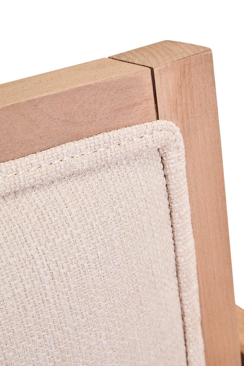 Hamilton Interiors Living Cebu Ivory Fabric and Grey Wash Beech Wood Dining Chair House of Isabella UK