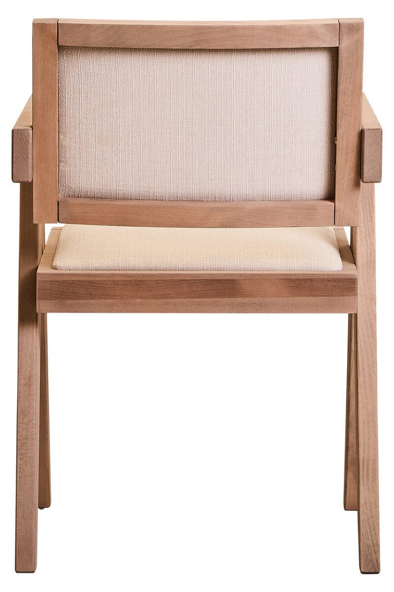 Hamilton Interiors Living Cebu Ivory Fabric and Grey Wash Beech Wood Dining Chair House of Isabella UK